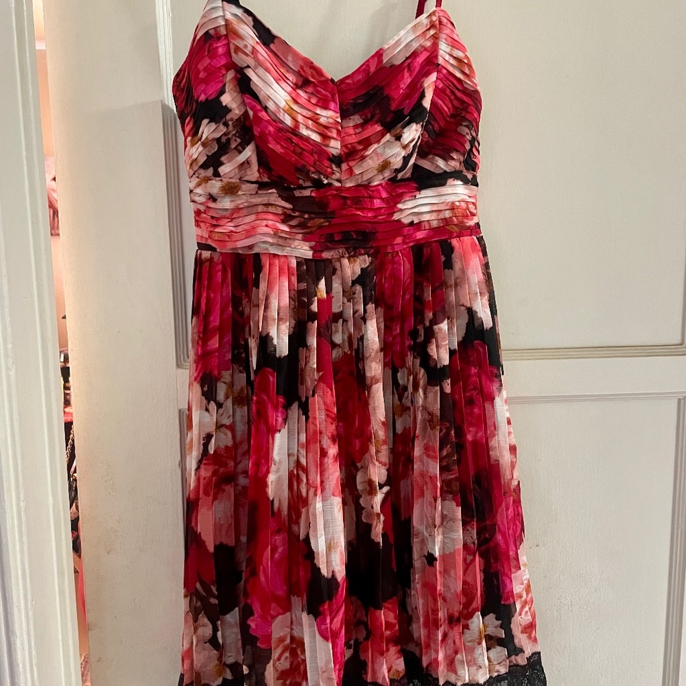 Express Red Pattern/ Multi ColorMini Dress - image 1